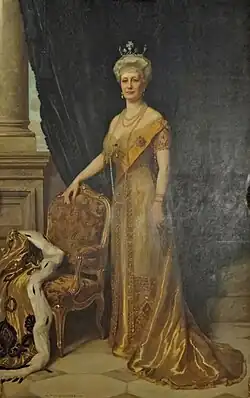 Portret van Augusta Victoria van Sleeswijk-Holstein-Sonderburg-Augustenburg