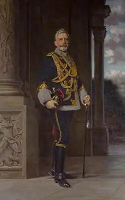 Portret van Wilhelm II van Duitsland in uniform