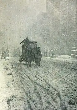 Stieglitz: Winter on Fifth Avenue, foto, 1893