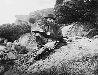 Alfred Waud in 1863 na de Slag bij Gettysburg