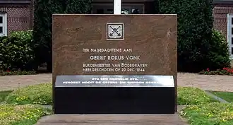 Gedenkmonument voor Burgemeester Vonk