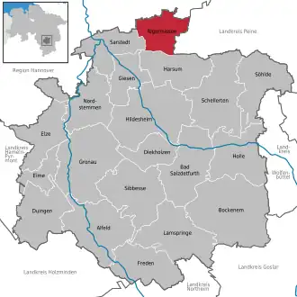 Kaart van Algermissen