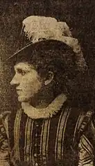 Renaud in haar toneelkostuum, voor 1886.