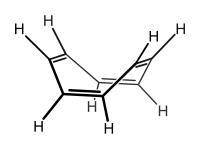 {Ruimtelijke structuurformule van cyclo-octatetraeen (de zogenaamde badkuipconformatie)