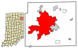 Locatie van Fort Wayne