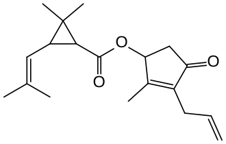 Structuurformule van allethrine