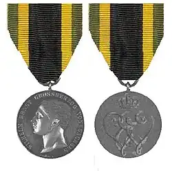 Ereteken in Zilver voor vreemdelingen.