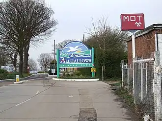 Het caravan-park aan zee.