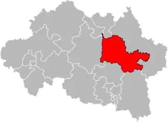 Locatie van het kanton