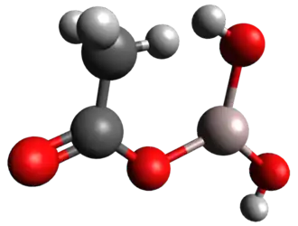 "Ball and stick"- model van aluminiummonoacetaat