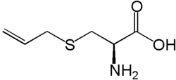 Structuurformule van S-allylcysteïne