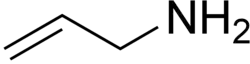 Structuurformule van allylamine