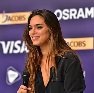 Maquet tijdens het Eurovisiesongfestival 2017