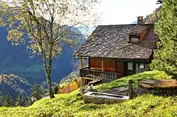 Een alpenhut in de Großwalsertal