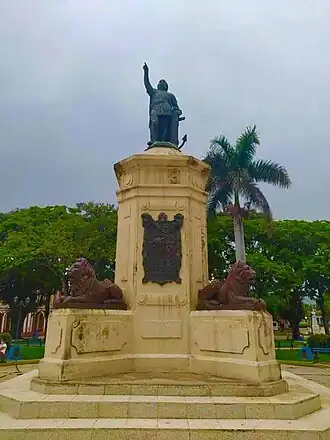 Standbeeld van Cristobal Colón (Columbus) in Colón
