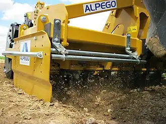 gele rotorkopeg tijdens werking