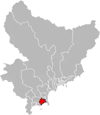 Locatie van het kanton