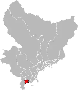 Locatie van het kanton