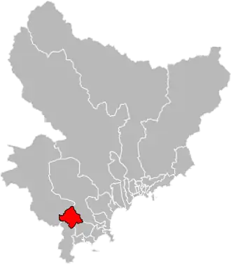 Locatie van het kanton