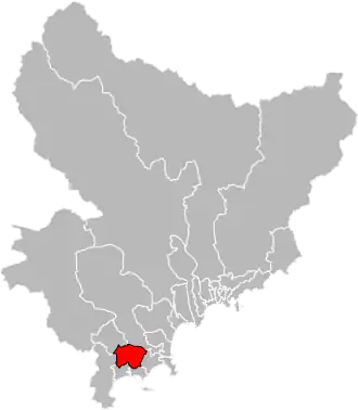 Locatie van het kanton