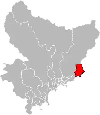 Locatie van het kanton