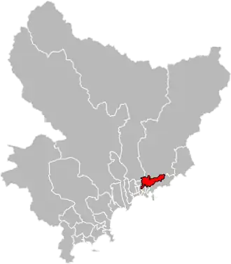 Locatie van het kanton