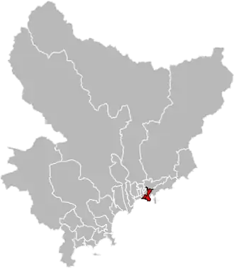 Locatie van het kanton