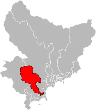 Locatie van het kanton