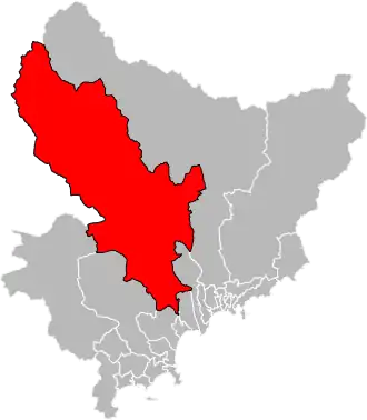 Locatie van het kanton