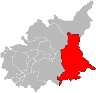 Locatie van het kanton