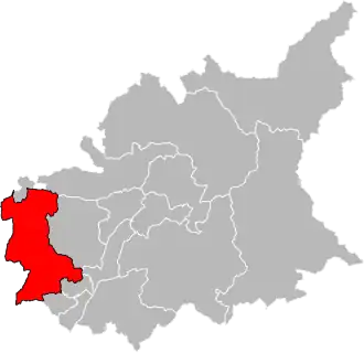 Locatie van het kanton