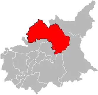 Locatie van het kanton