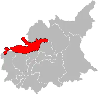 Locatie van het kanton