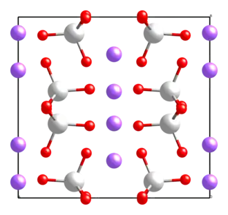 Kristalstructuur van α-natriummetavanadaat
