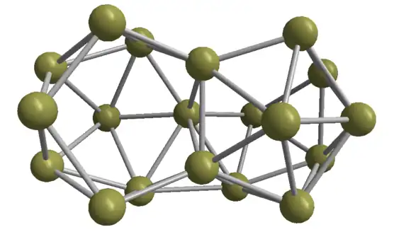B19-eenheid in de structuur van α- en γ-aluminiumdodecaboride