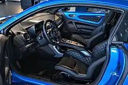Alpine A110, interieur met de Sabelt kuipzetels