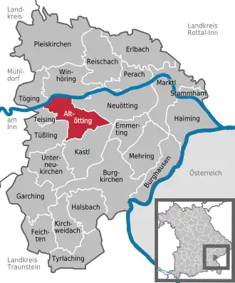 Kaart van Altötting
