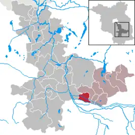 Kaart van Alt Zauche-Wußwerk