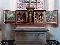 Altaar van de Zoete Naam Jezus door Frans De Vriendt en M. Bressers en H. de Tracy (1891-1893)