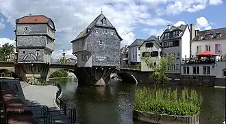 De brug Alte Nahebrücke in Bad Kreuznach
