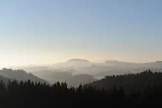 Altenberg in de ochtendnevel