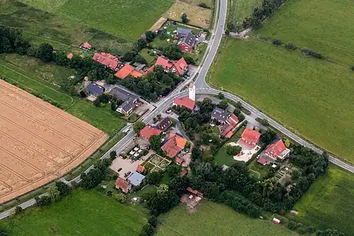Luchtfoto gehucht Hansell