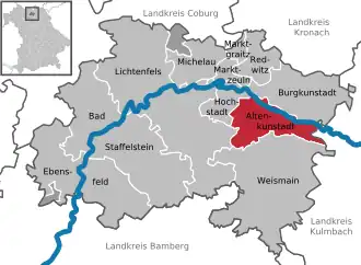 Kaart van Altenkunstadt