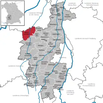 Kaart van Altenmünster