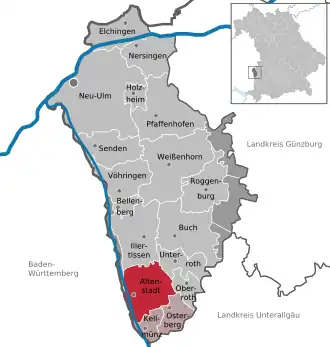 Kaart van Altenstadt