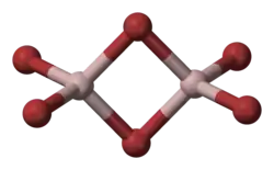 Molecuulmodel van aluminiumbromide (dimeer)