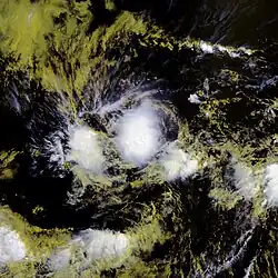 Foto of weerkaart van orkaan