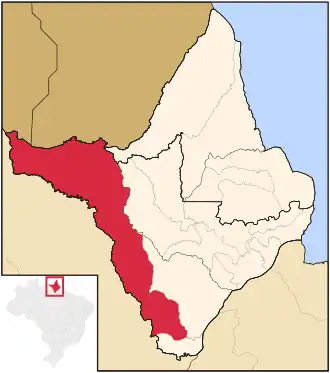 Kaart van Laranjal do Jari