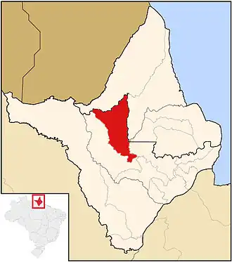 Kaart van Serra do Navio