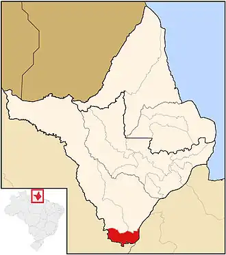 Kaart van Vitória do Jari